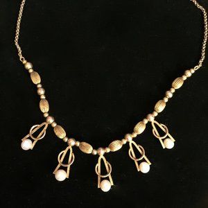 Vintage Gold Fill and Pearl Necklace